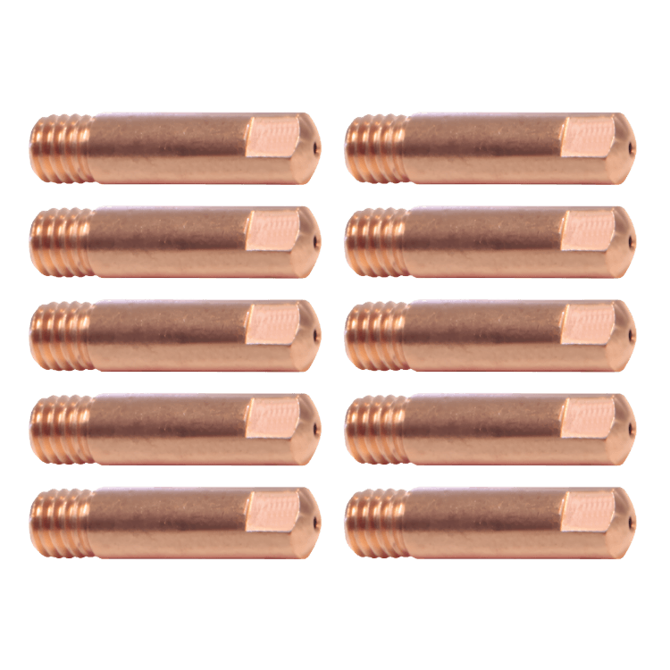 10 MIG Contact Tips 1.0mm for 150A Torch | M6 Welding Tips — Shop SOLIDUS