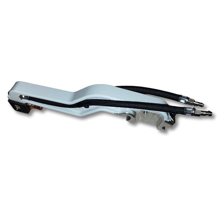 Liquid-cooled C2 Arm for resistance spot welding applications.