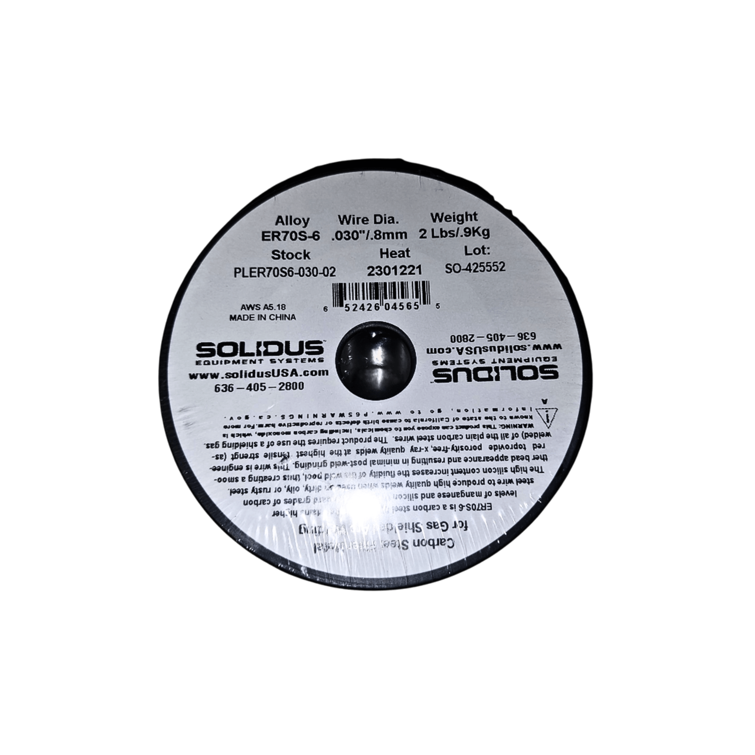 Welding Wire Alloy ER70S-6 2lbs-PLER70S6-030-02