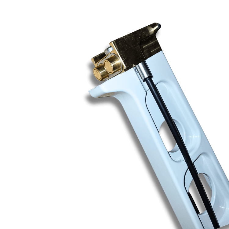Heavy-duty G10 spot welding arm compatible with GYSPOT BP GENIUS and PTI welding systems.