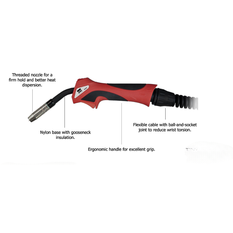 Air-cooled 150A MIGMAG welding torch