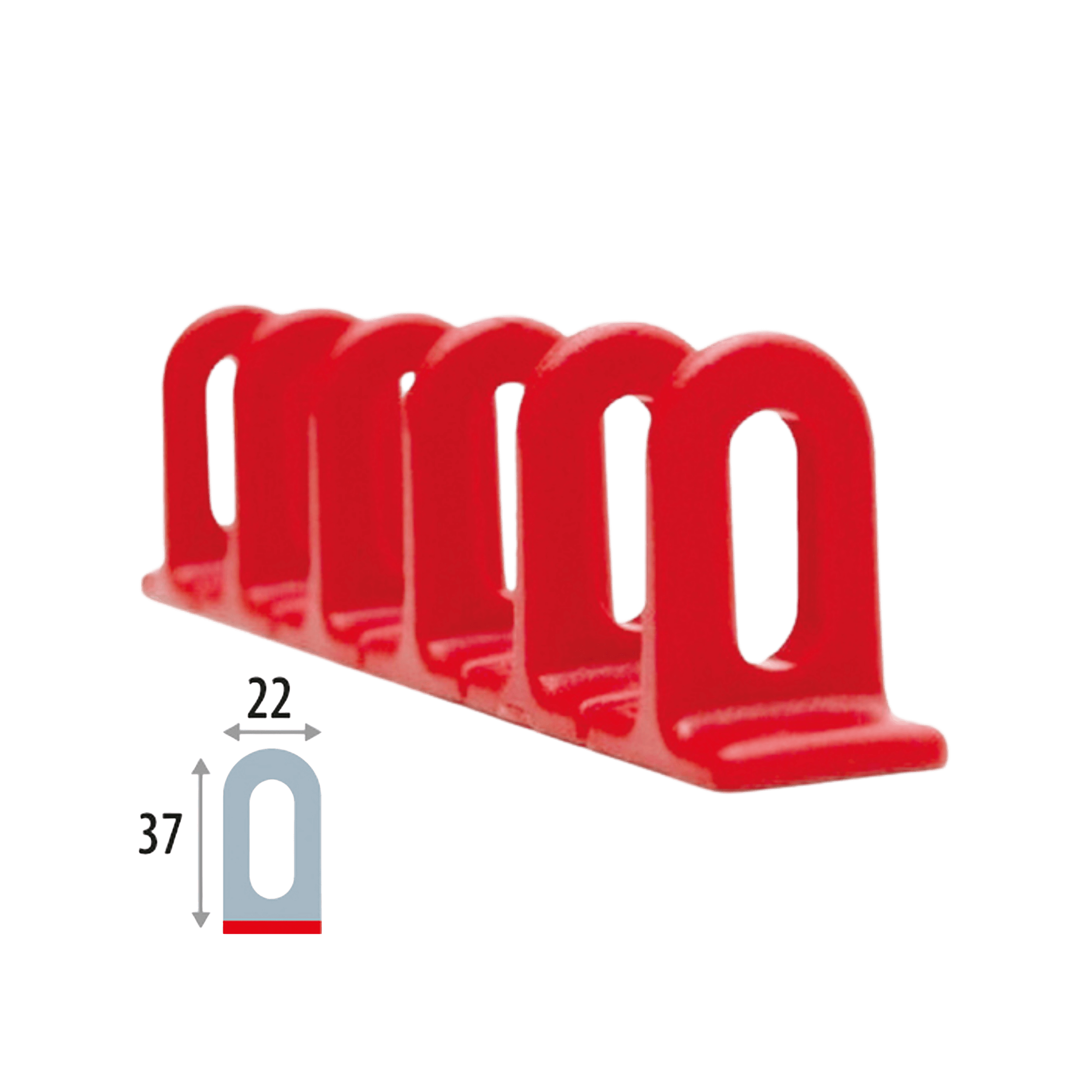 SET OF 3 RED FLAT PLASTIC MULTIPADS- 048119