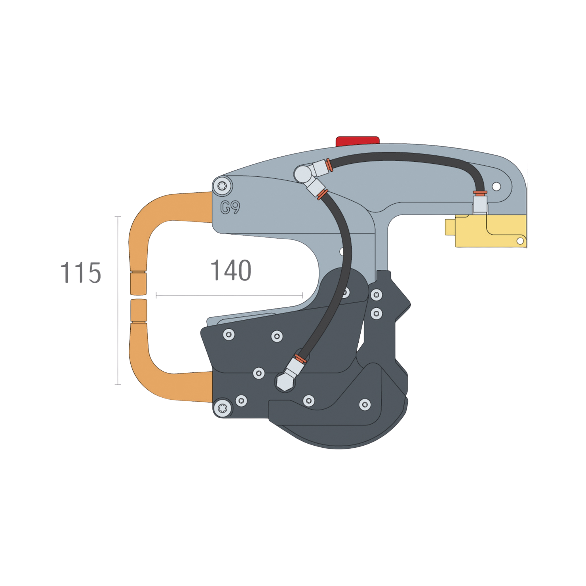 Quick set up with no tools required. No need to adjust the electrode. From G1 to G9 in less than 5 seconds. Automatic connection to the cooling system. Opening operated by the clamp