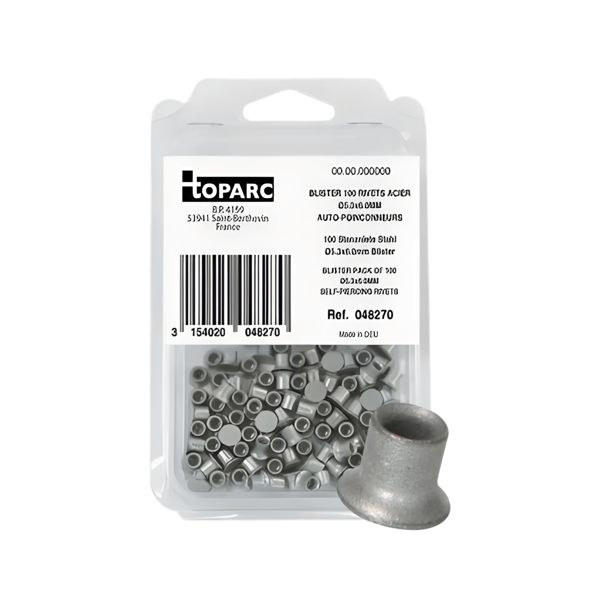 Pack of 100 Self Piercing Rivets 5.3x6mm (048270)