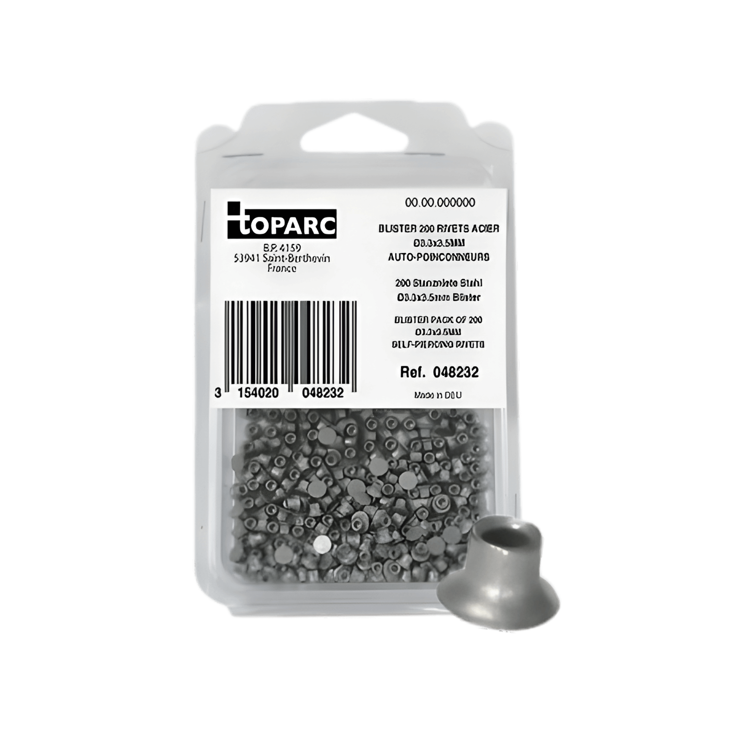 Pack of 200 Self Piercing Rivets 3.3x5mm (048232)