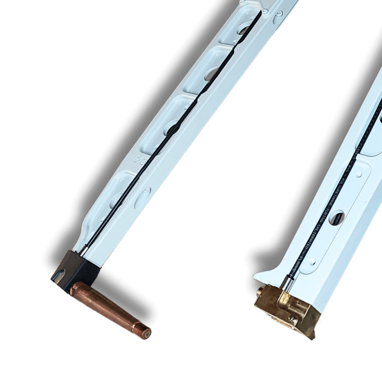 Heavy-duty G12 insulated welding arm compatible with GYSPOT BP GENIUS and PTI welding systems.