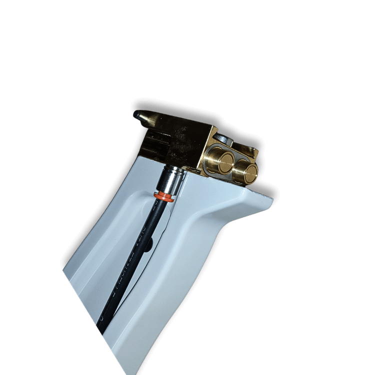GYS G8 insulated aluminum welding arm model 022836 with extended reach for resistance spot welding.