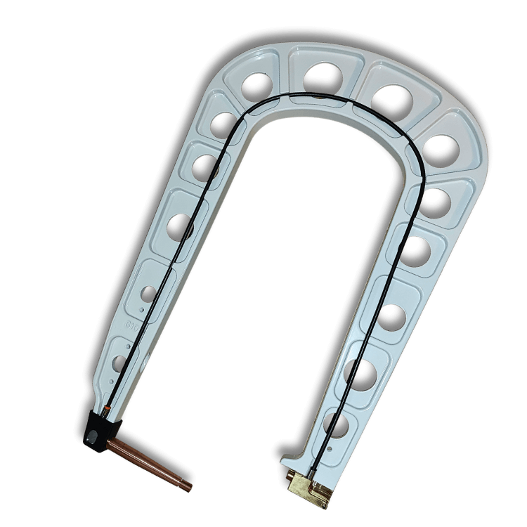 GYS G10 welding arm model 067165 with support handle and wall bracket for resistance spot welding.