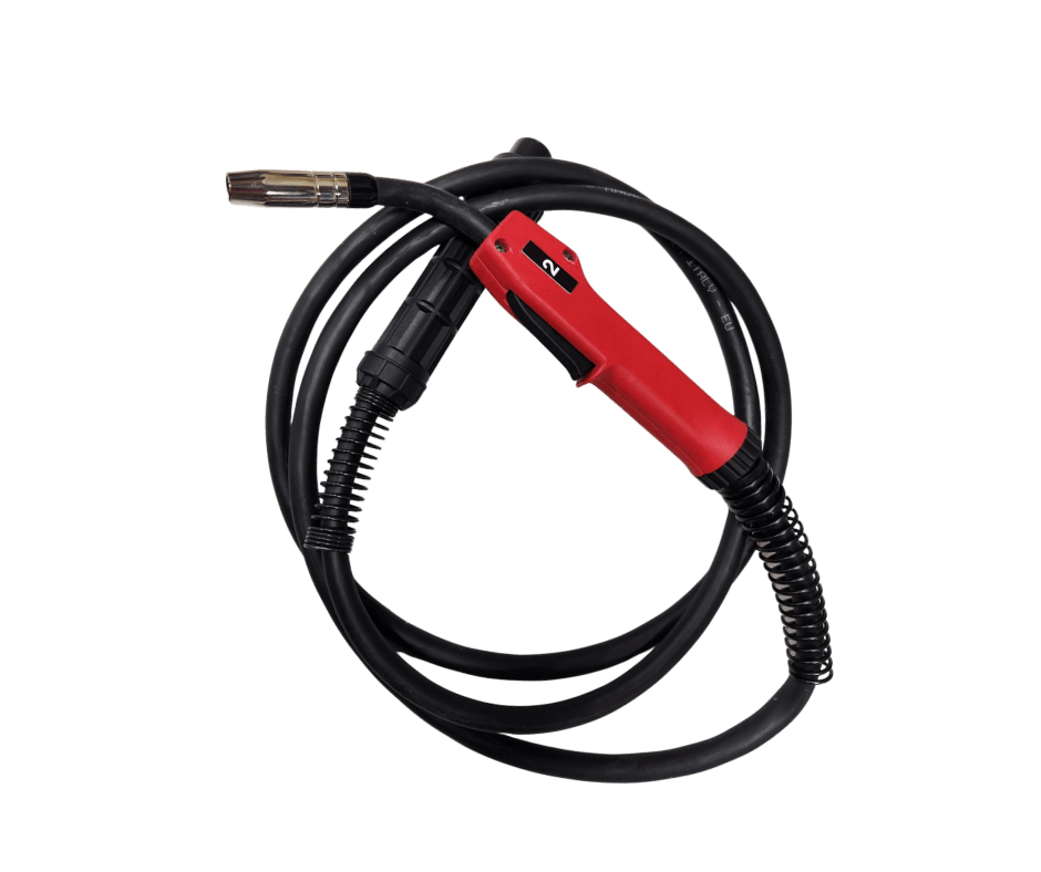 _Sol-020452  Red MIG welding torch C15.3 with cable and welding gun handle