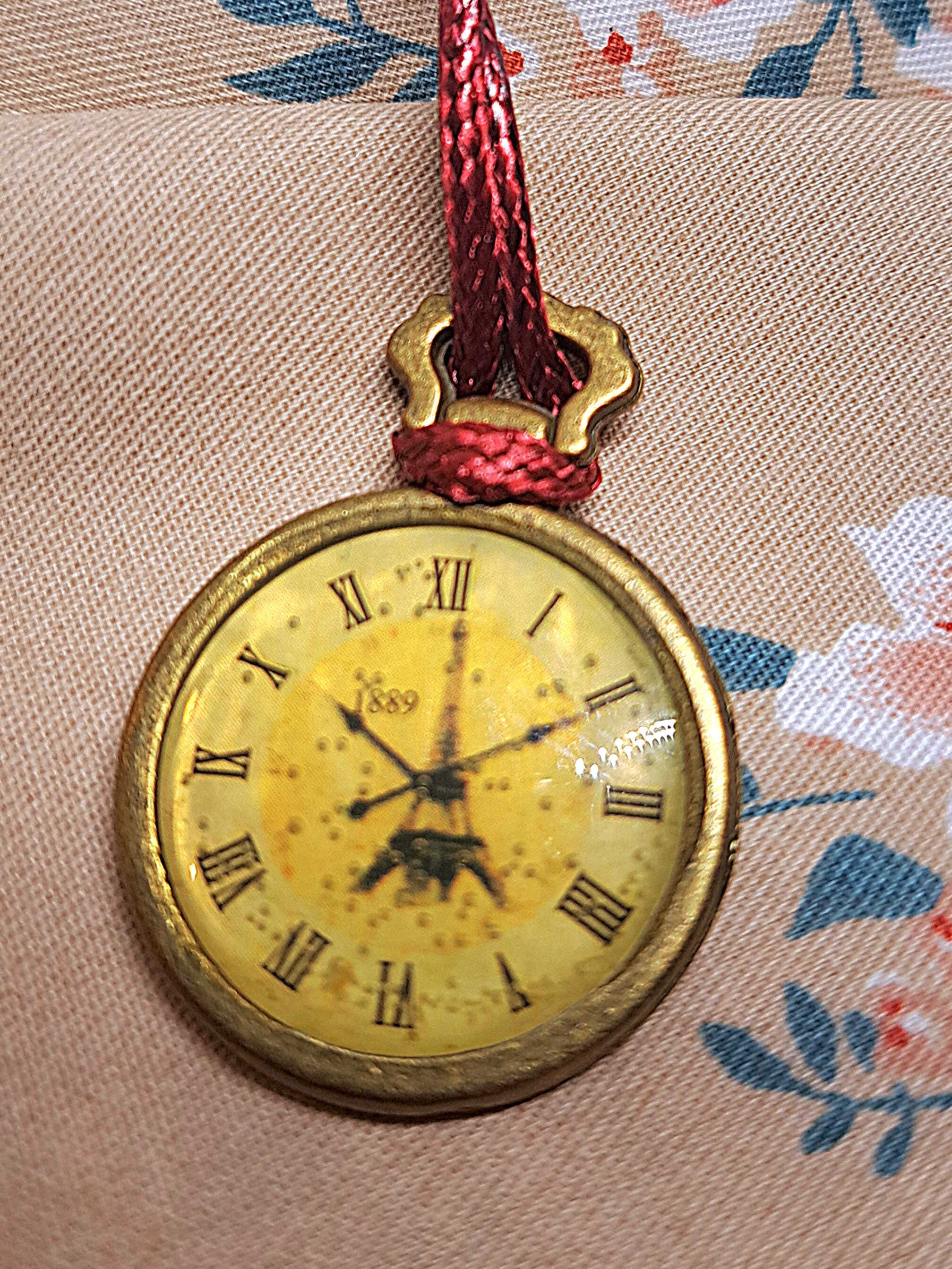 Clock Face Mini Pendant Necklace