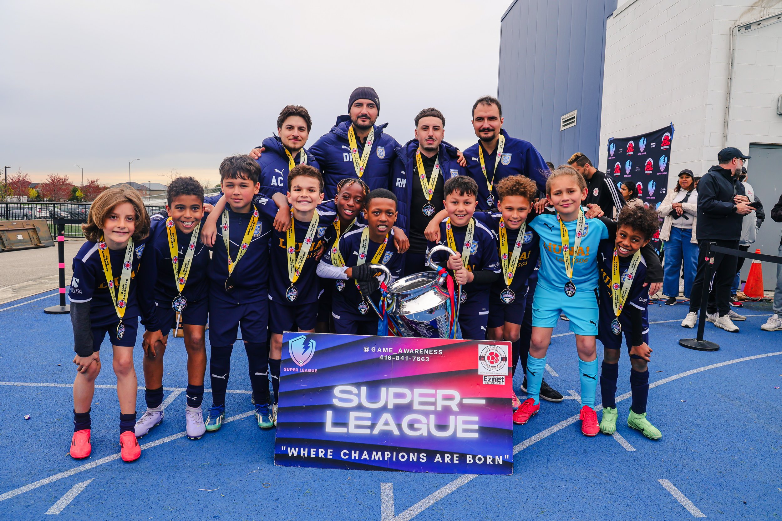 Brampton City Football Club 2015s win the Indoor 2024/25 League Title.