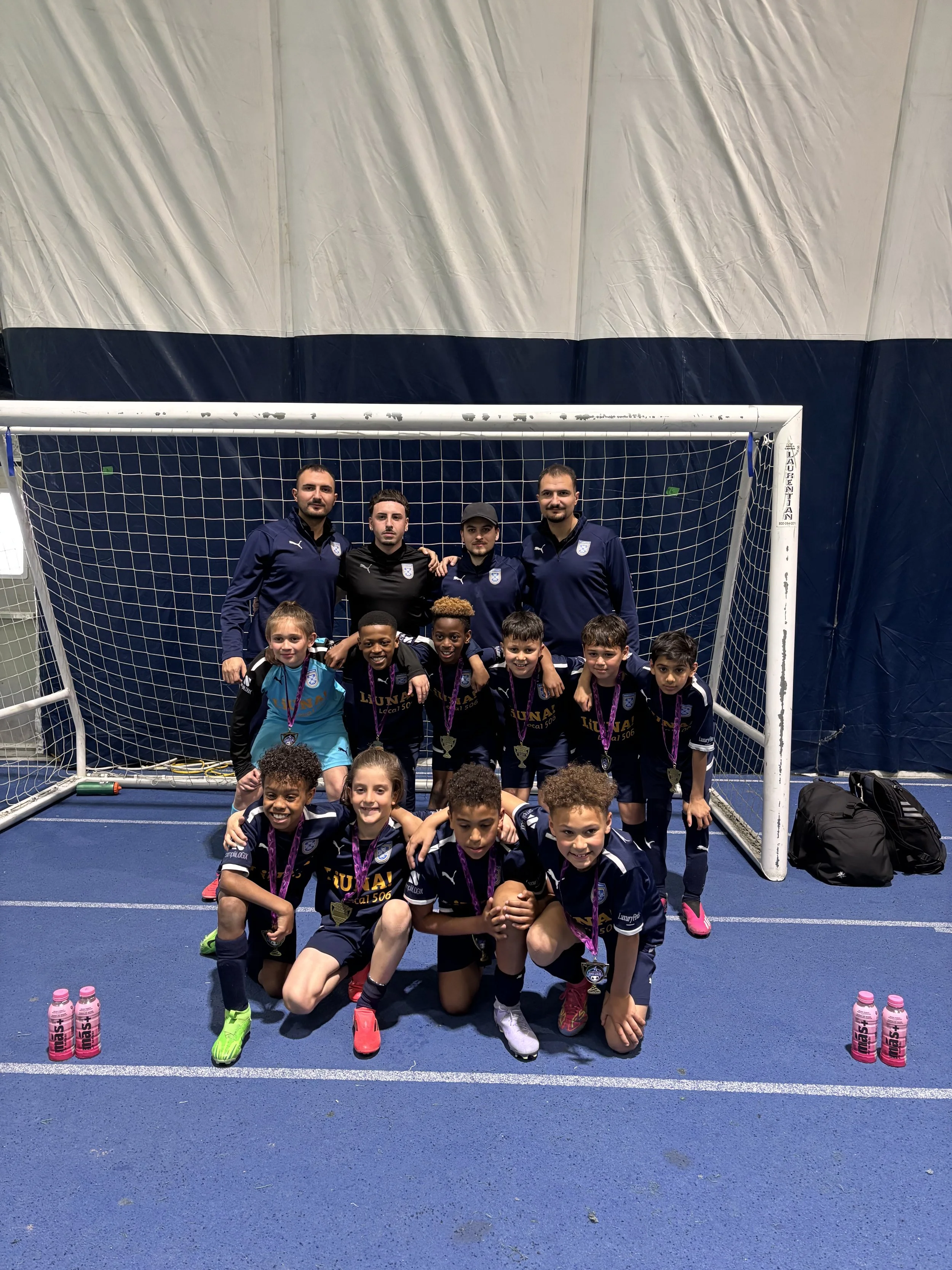 Brampton City Football Club 2015's win the Indoor 2024/25 Cup.