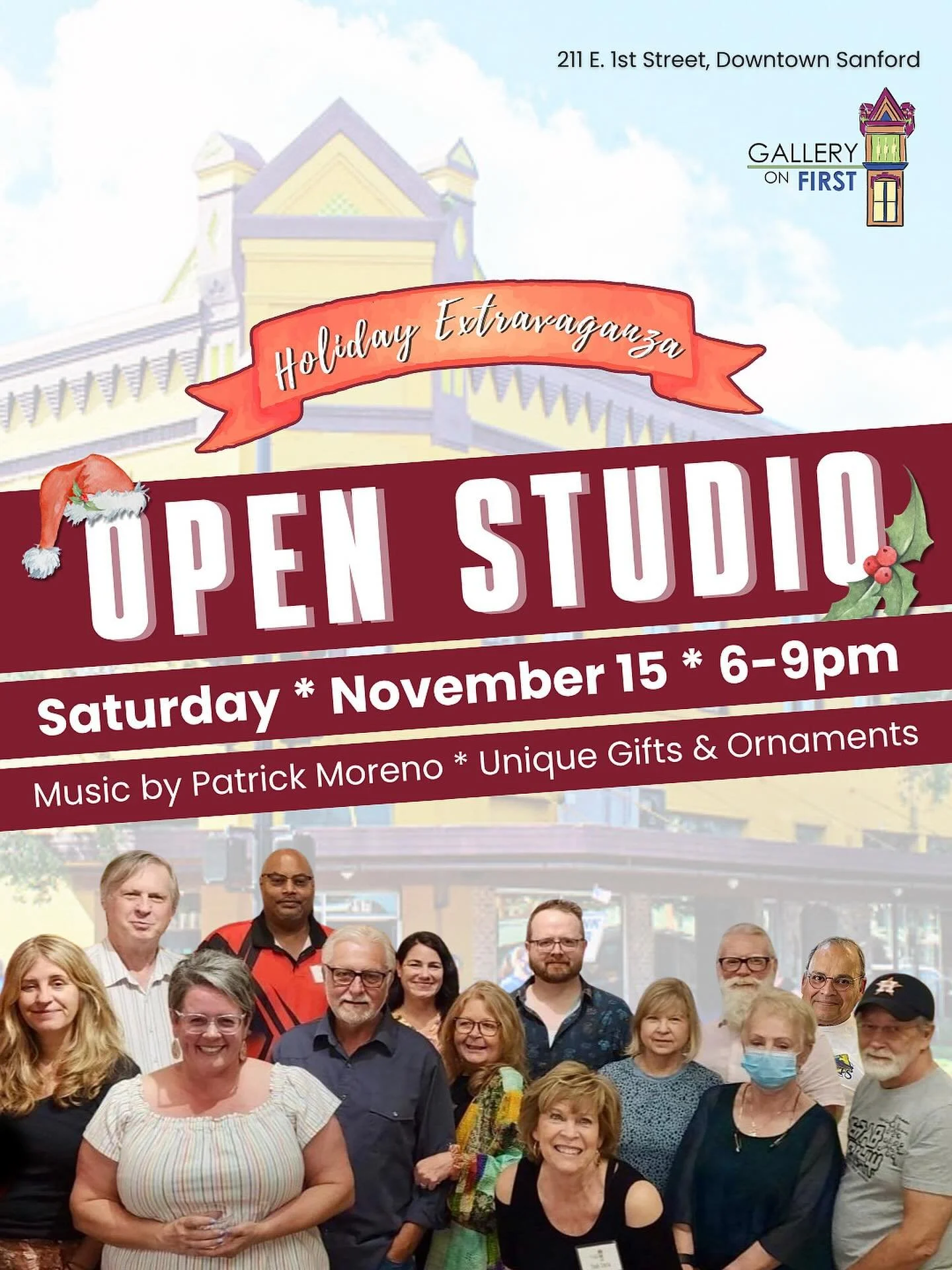 Mark your calendars, friends! 🎄
On Saturday, November 15 from 6&ndash;9pm, I&rsquo;ll be in Studio 4 at @galleryonfirstsanford for our Holiday Open Studio. It&rsquo;s one of my favorite nights of the year!

It&rsquo;s a festive evening filled with a