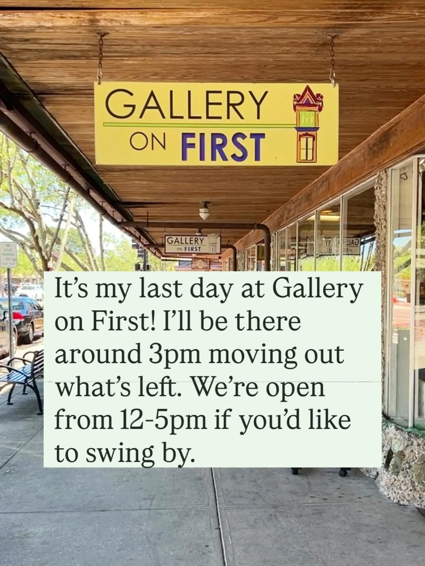 Last day at the gallery!