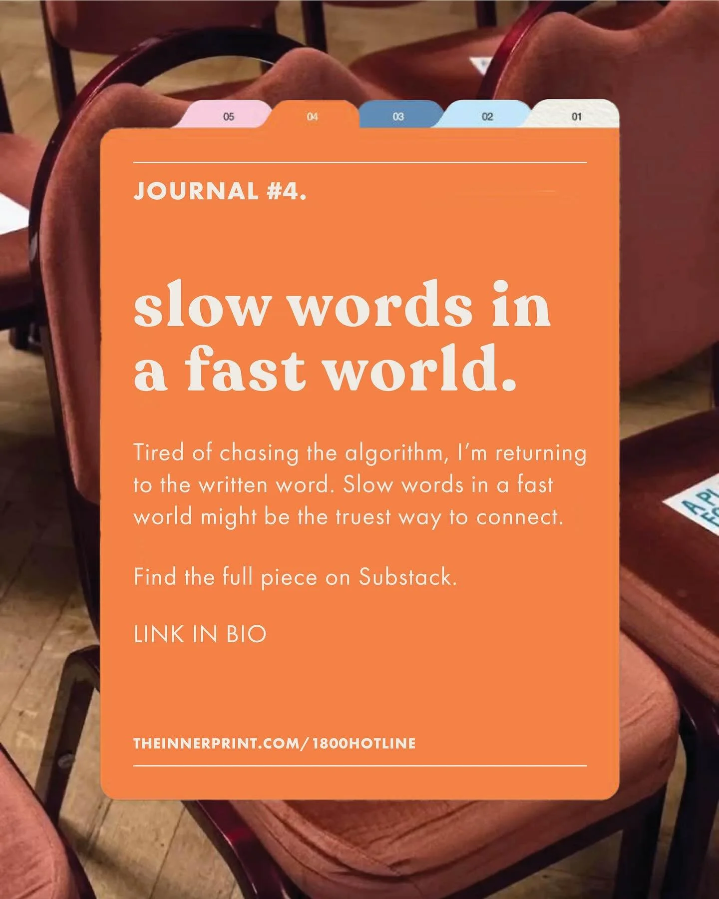 Lately I&rsquo;ve been sitting with how I want to share my ideas. I realised I don&rsquo;t want to perform for the algorithm anymore. 
My words aren&rsquo;t meant to be 15-second soundbites &mdash; they carry emotion, depth, and big-picture ideas.

S