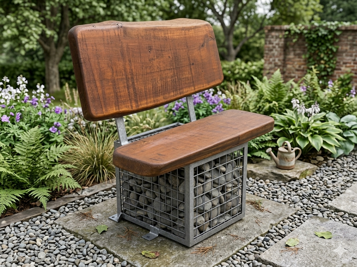 S22 - Gabion Garden Seat