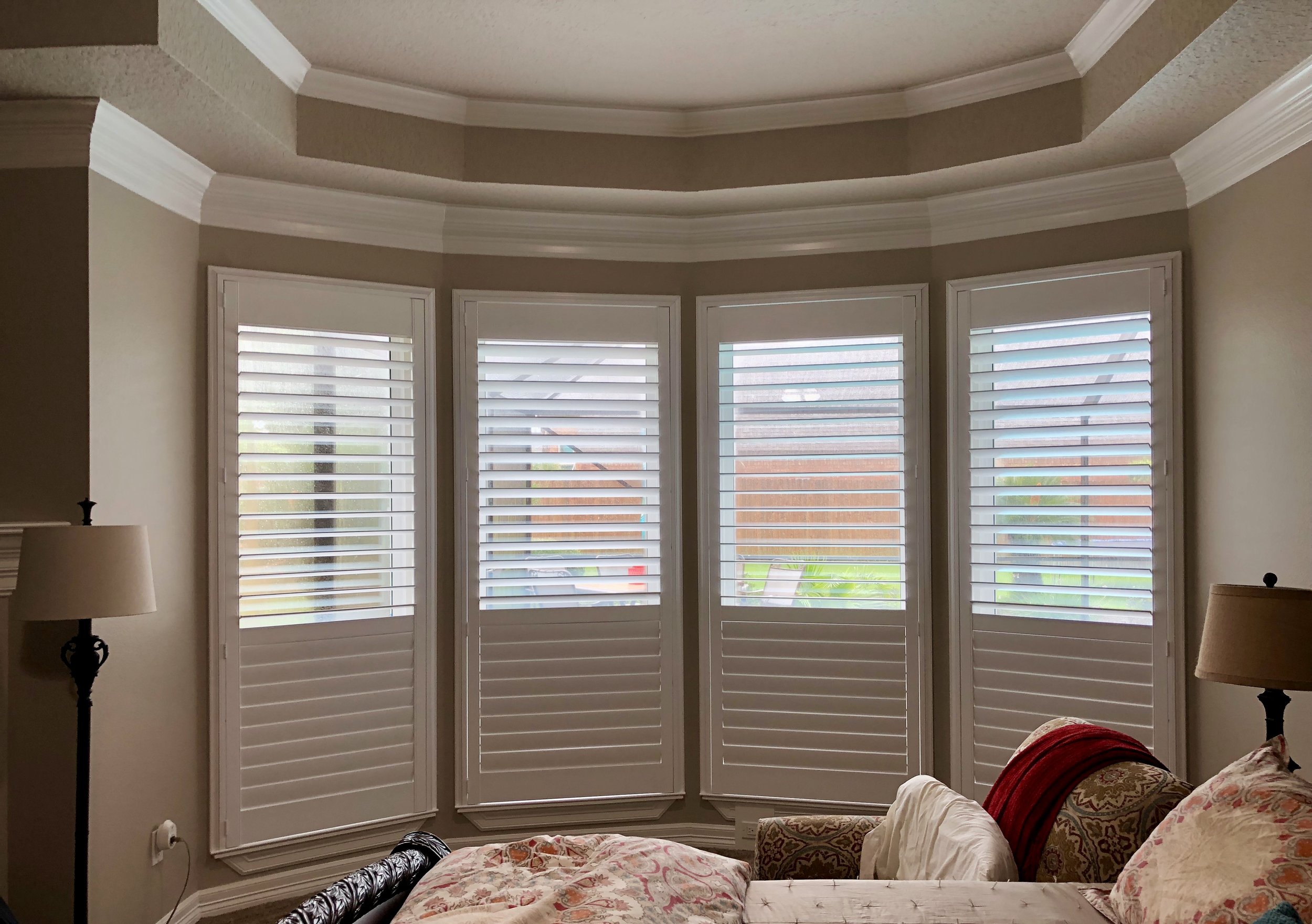 Custom Shutters (Hidden Tilt with Divider Rails)