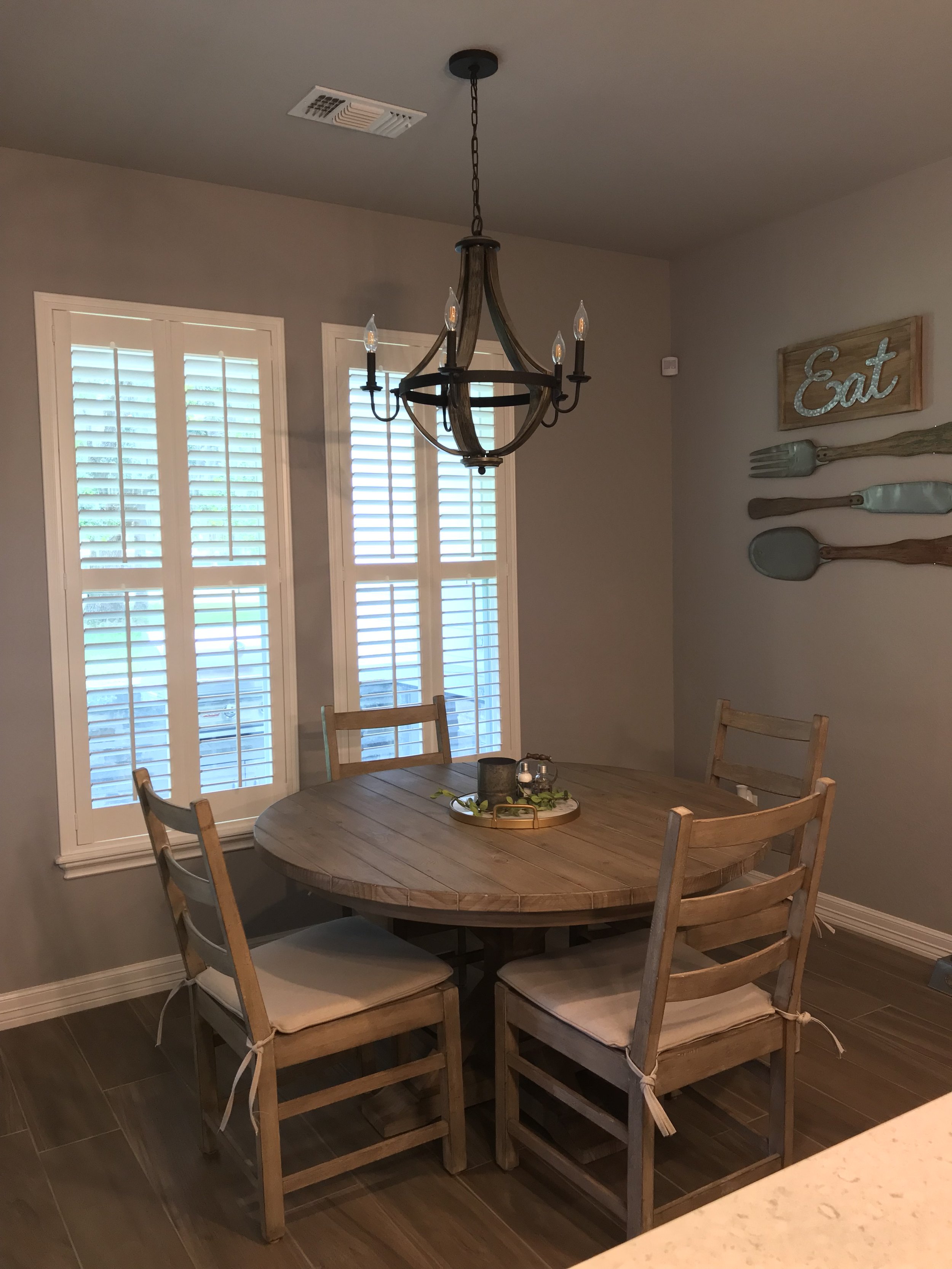 Custom Shutters (Traditional Tilt Rods and Divider Rails)