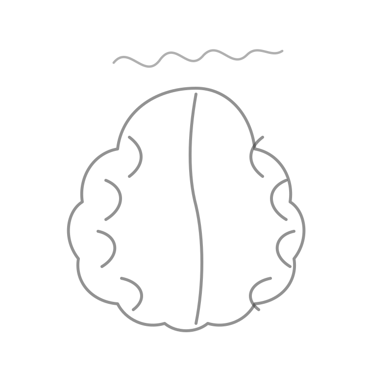 Illustration of a brain showing the connection between emotion and reason, representing the psychodynamic approach used in therapy for anxiety and ADHD with Carrie Christiansen, LPC.