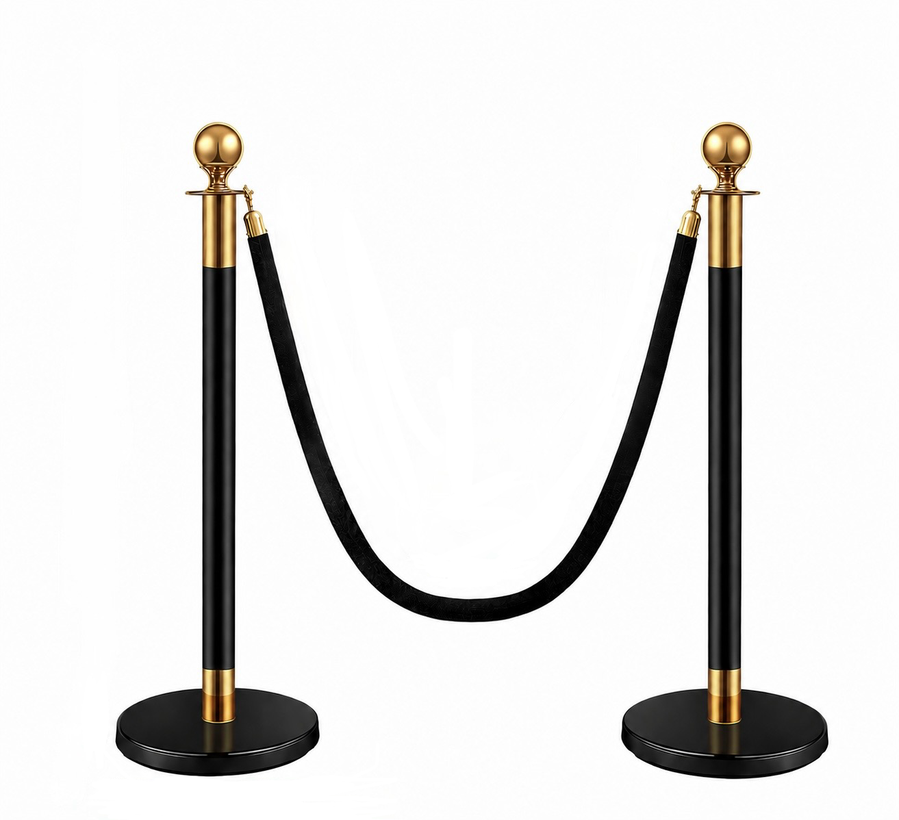 Black Rope Stanchions (1set)
$65
