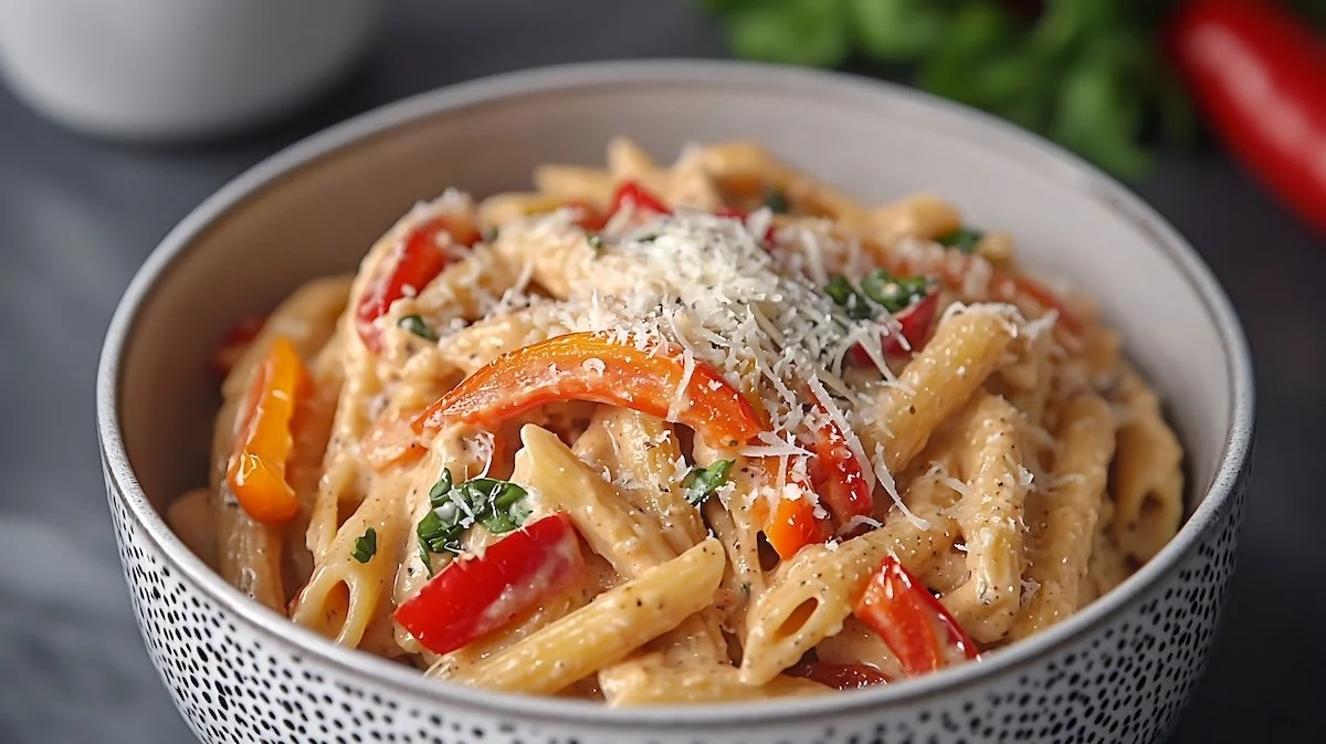 Roasted Vegetable Penne Alfredo
