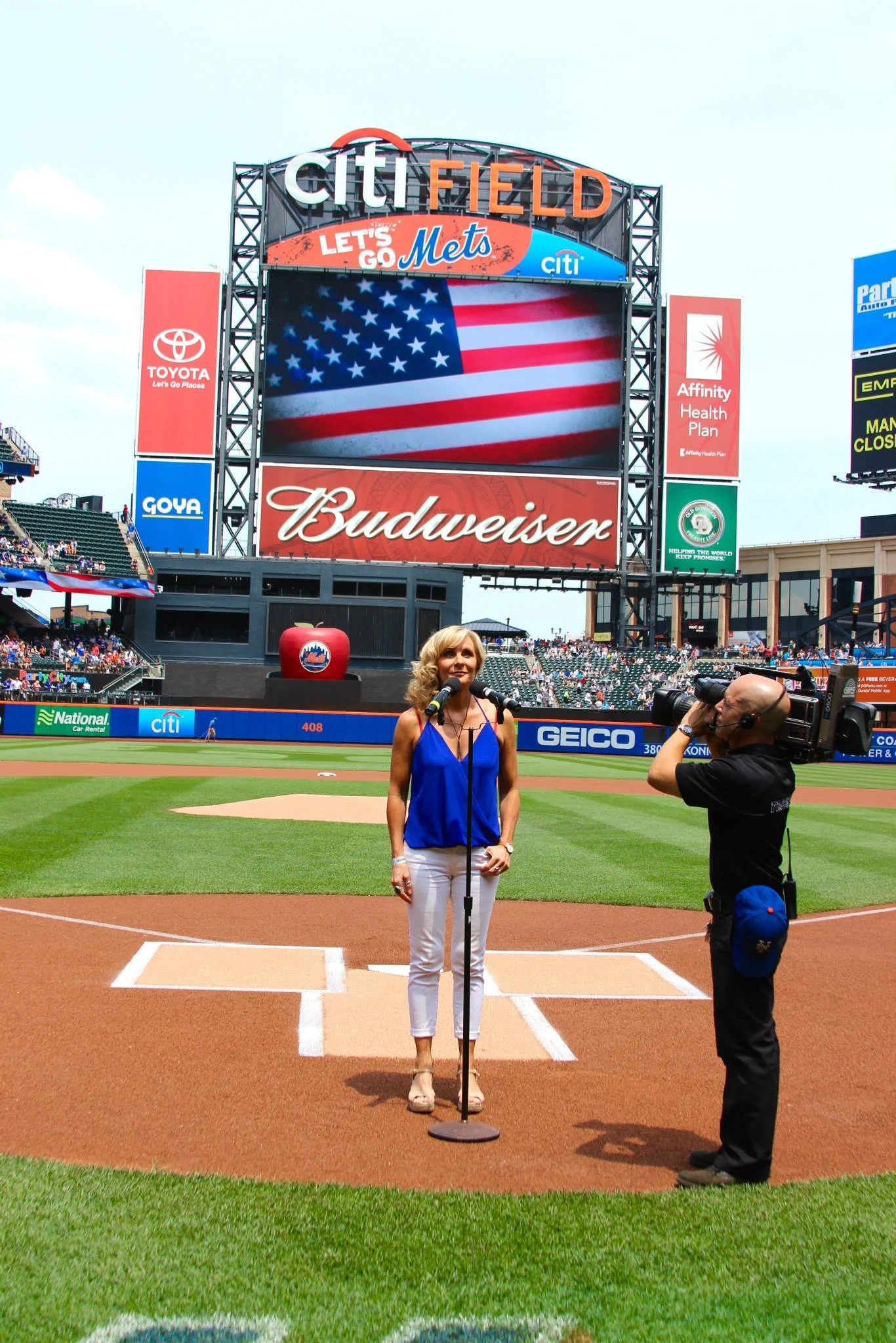 Judy hit it out of the park when she sang the National Anthem prior to a New York Mets home game at Citifield