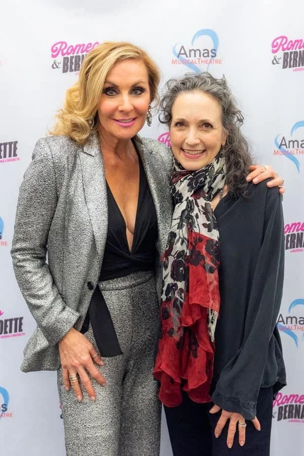 Judy with Bebe Neuwirth on opening night of ROMEO & BERNADETTE