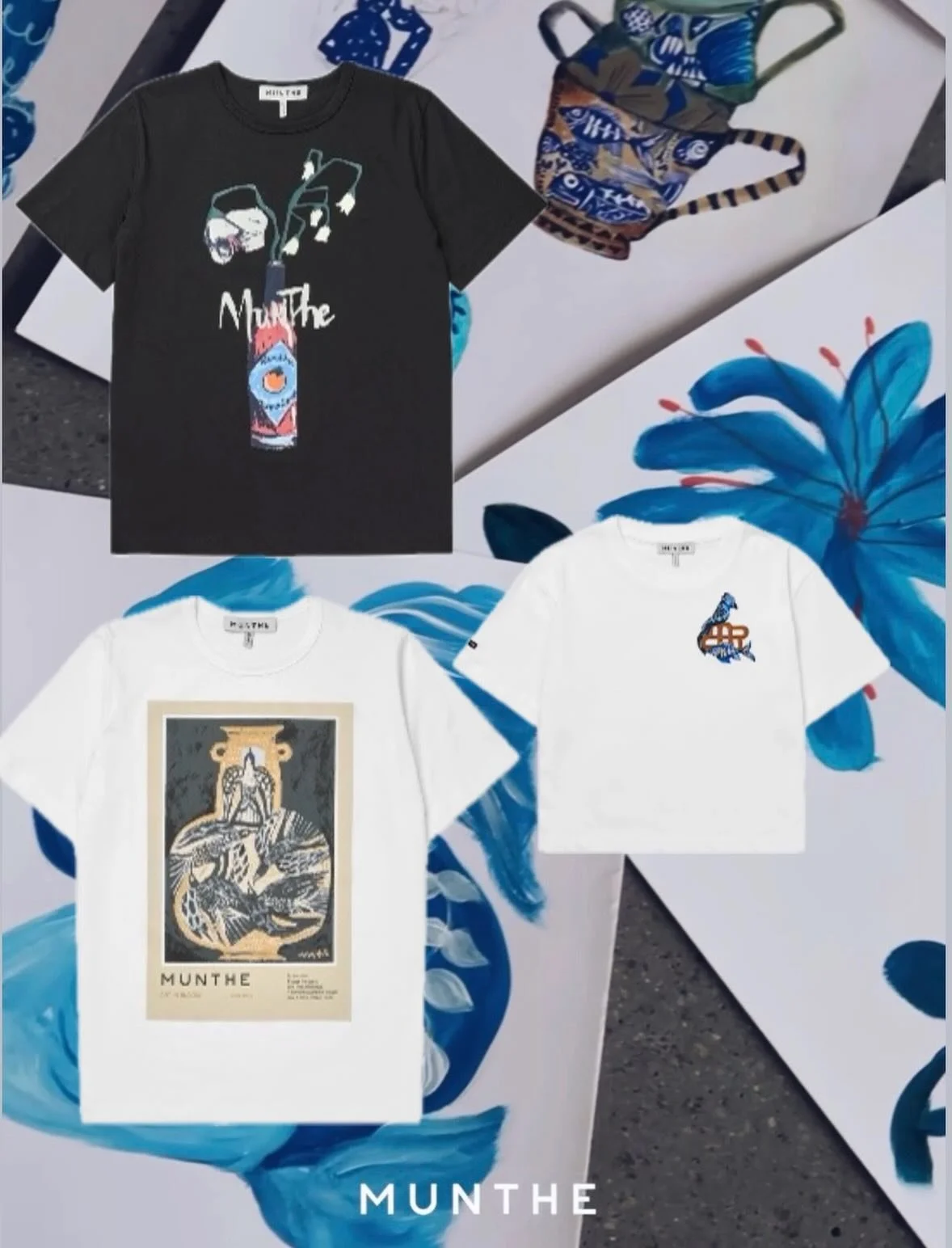 Snygga sommar T-shirts fr&aring;n @muntheofficial 
Att ha under kavajen, storskjortan eller till shortsen ,,, 
B&auml;sta sommar T-shirten 🌸🌿👌