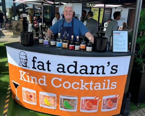 Adam at the Fat Adam's Kind Cocktails stall