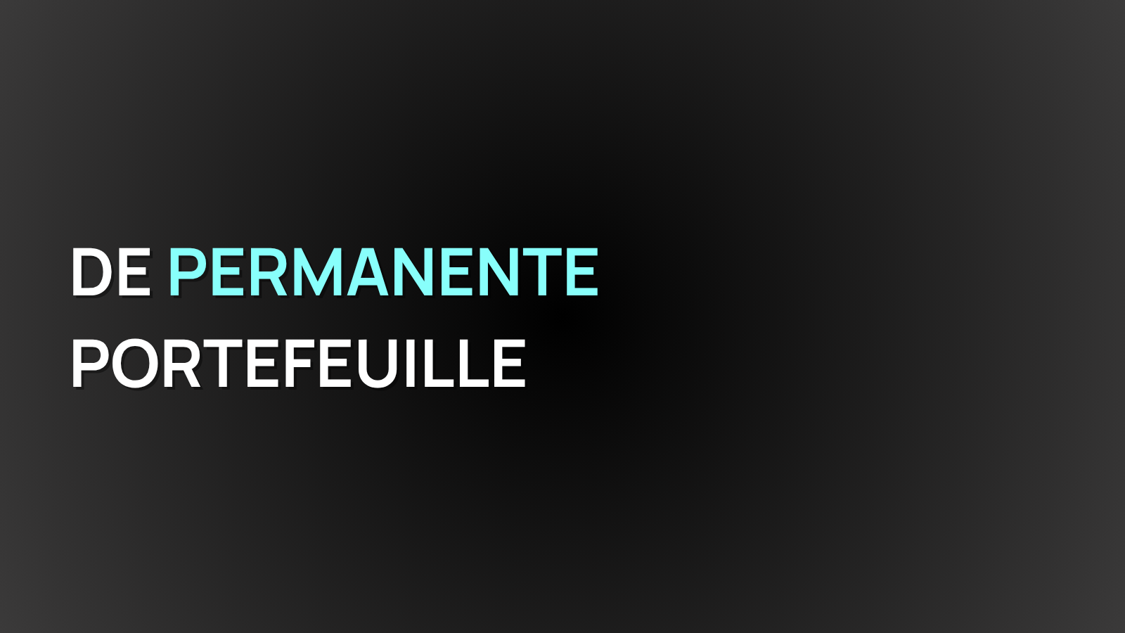 De Permanente Portefeuille | André van Luijk