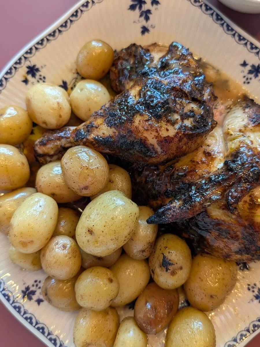 We journeyed to East Dulwich to go to @norbertslondon and my days was it worth it...

Great playlist, great service, great chicken and the most perfect potatoes we've had in years and years...