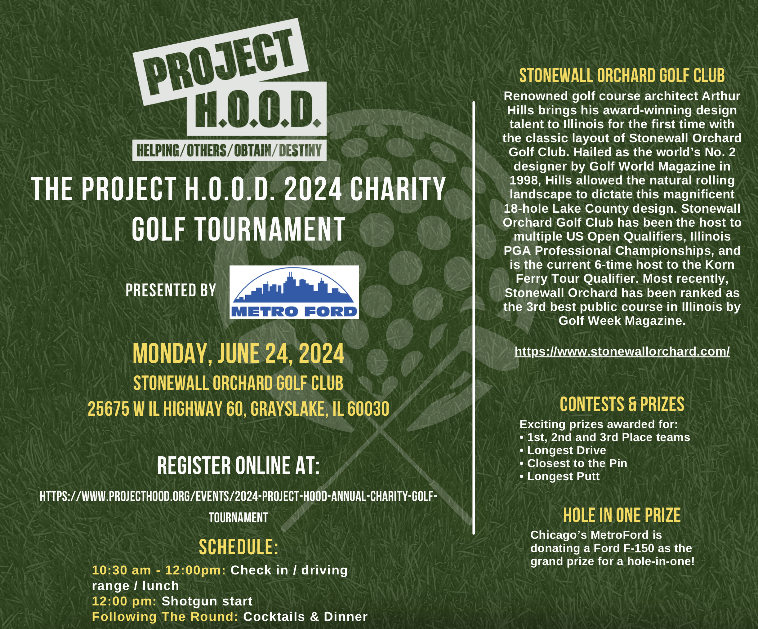 2024 Project H.O.O.D. Annual Charity Golf Tournament