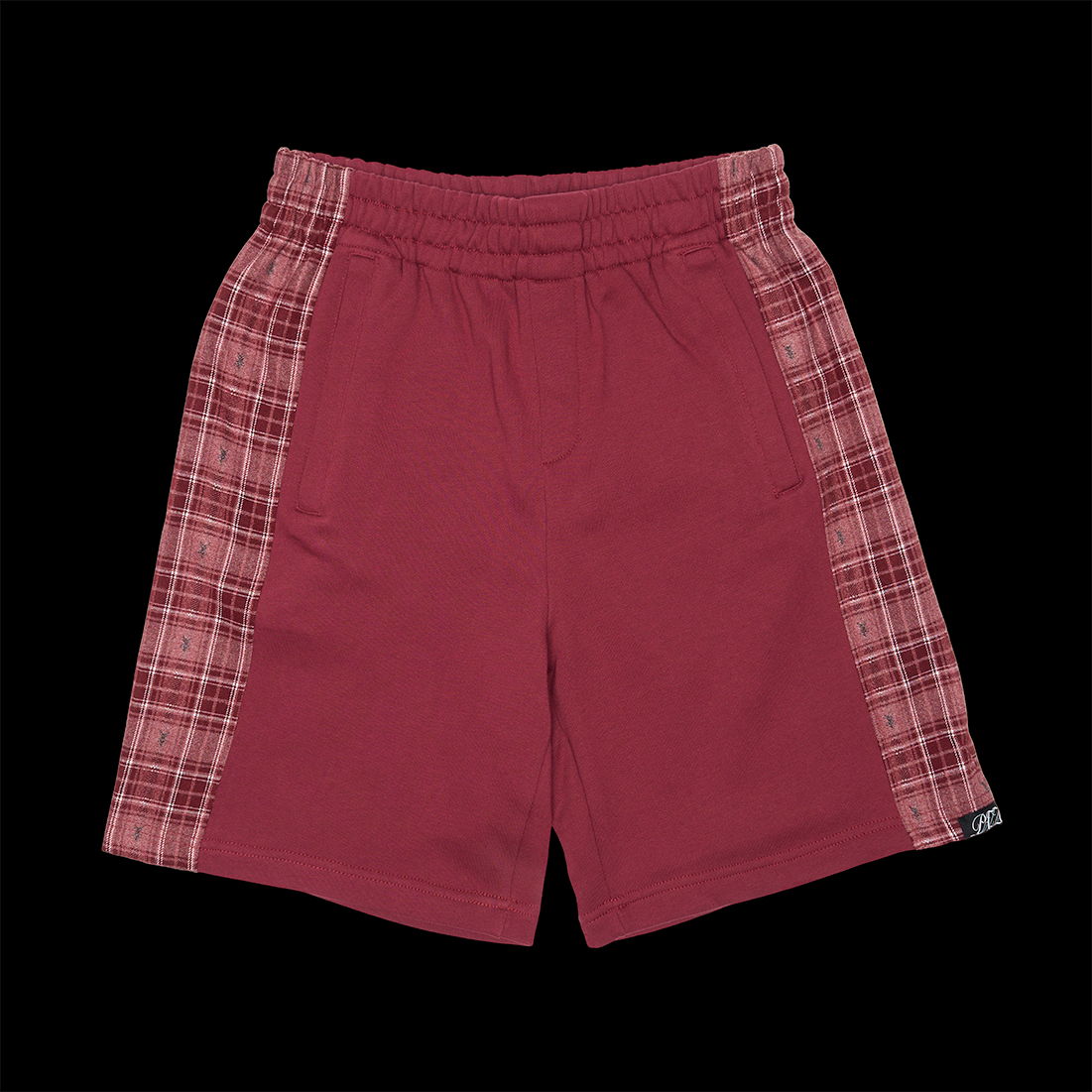 BURGUNDY TARTAN SHORTS