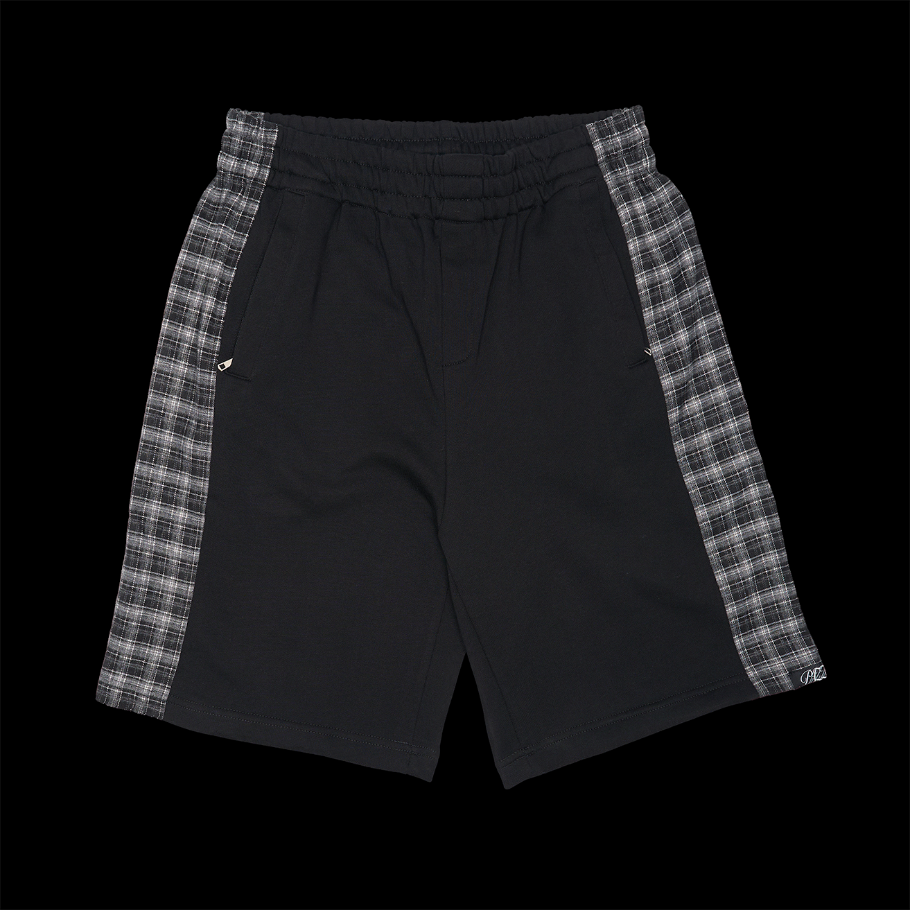 BLACK TARTAN SHORTS
