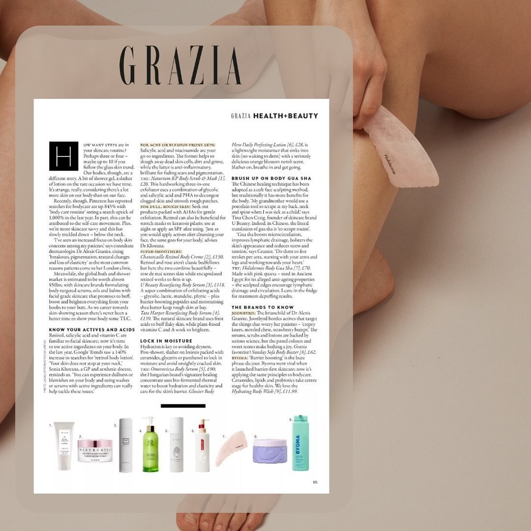 Having just launched in the UK, we are thrilled to see holistic beauty and wellbeing brand, @holidermie featured in @graziauk &lsquo;s &lsquo;Inside the Bodycare Boom&rsquo; feature with their amazing Body Gua Sha! Thank you for the insights and cove