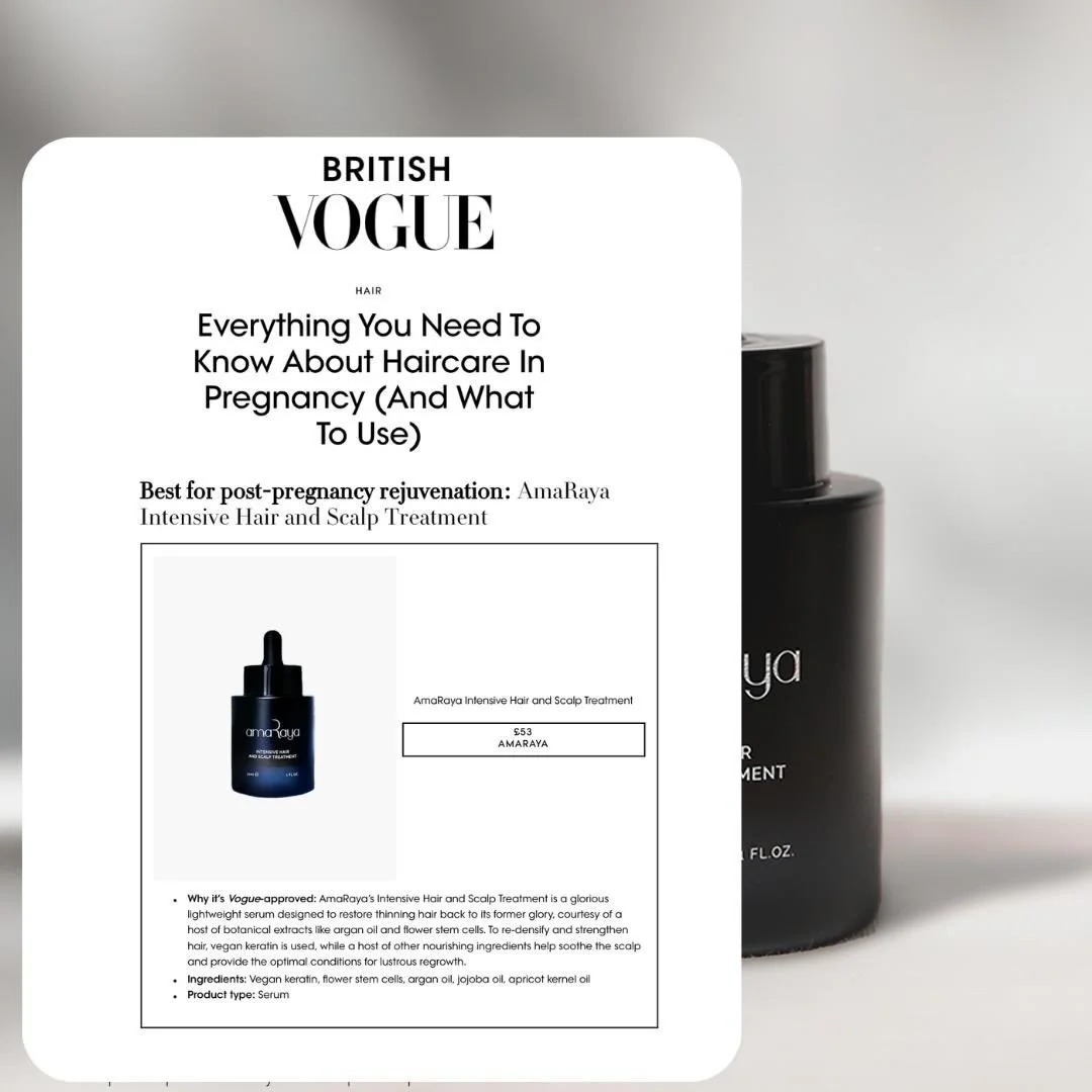Pregnancy haircare made easy! From bumps to post-baby bliss, Vogue shares expert tips and its favourite safe products to keep your hair healthy, hydrated and happy during pregnancy and after. 

Amaraya shines! The Intensive Hair and Scalp Treatment g