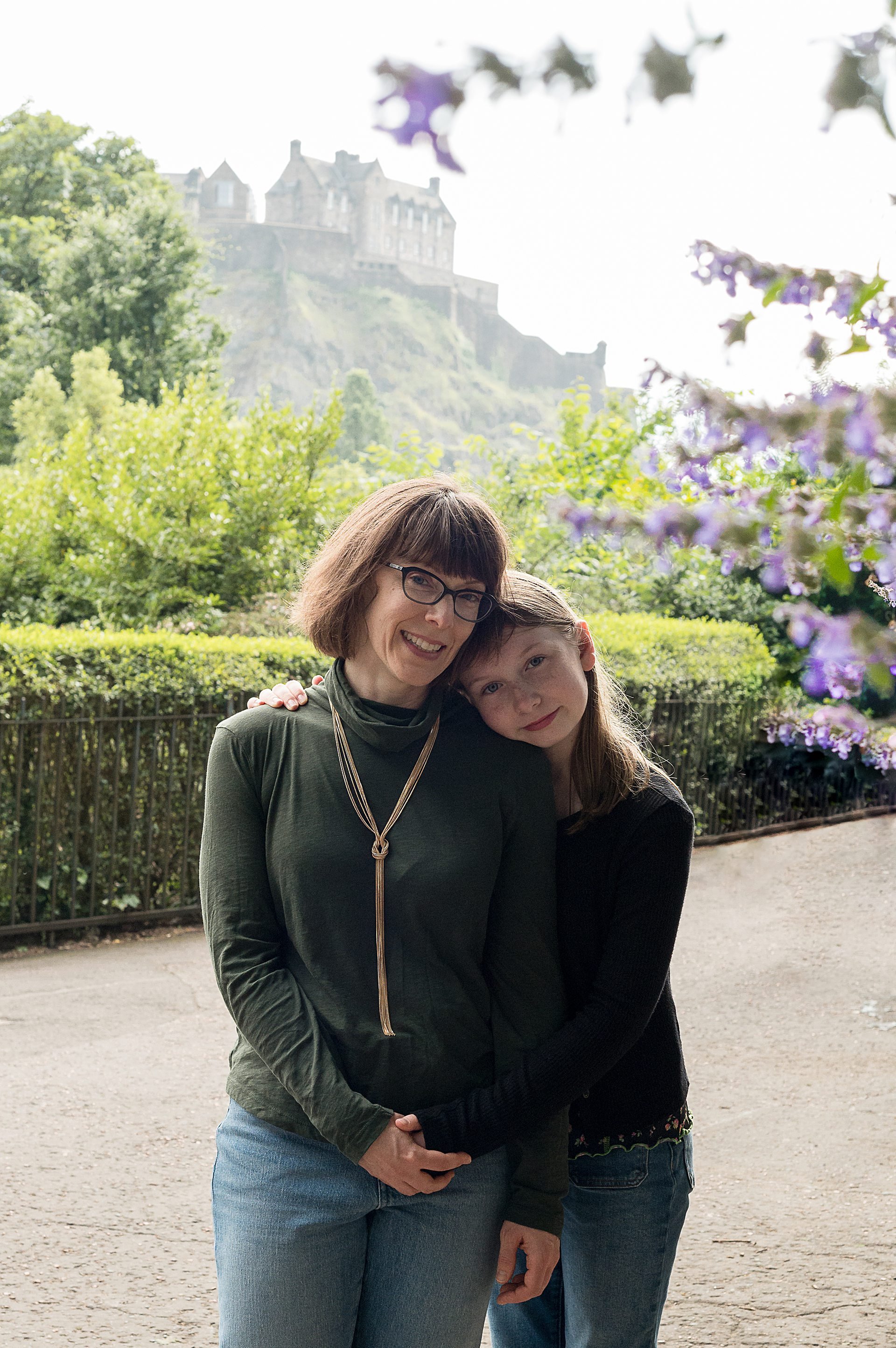 Mum and child in West Princes Street Gardens Edinburgh