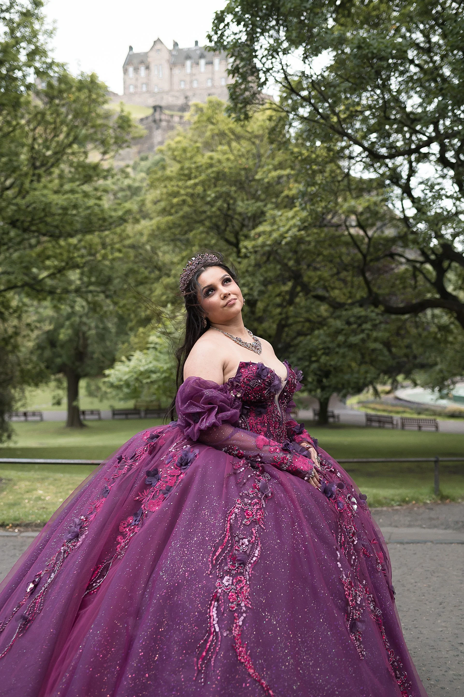 Princess Dress in Princes Street Gardens Edinburgh