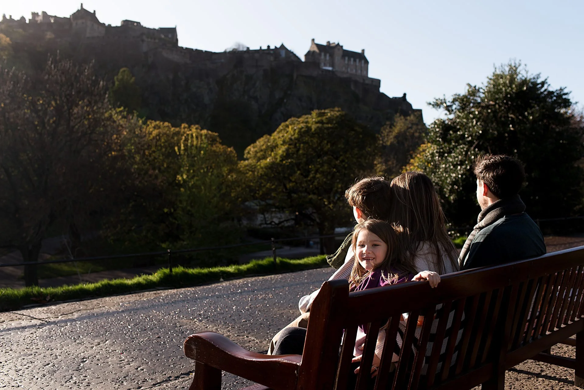 family Princes Street Gardens Edinburgh