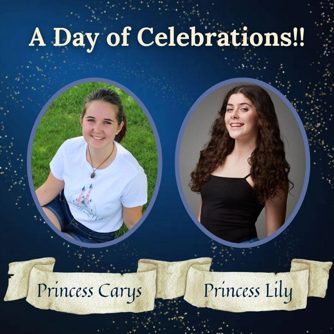 Happy birthday to our princesses, Carys and Lily! 💐💫

Our first birthday queen, Carys, is a shining member of the Enchanted family who always has the most gorgeous smile on her face. She is dedicated to making memories with little ones, and is incr