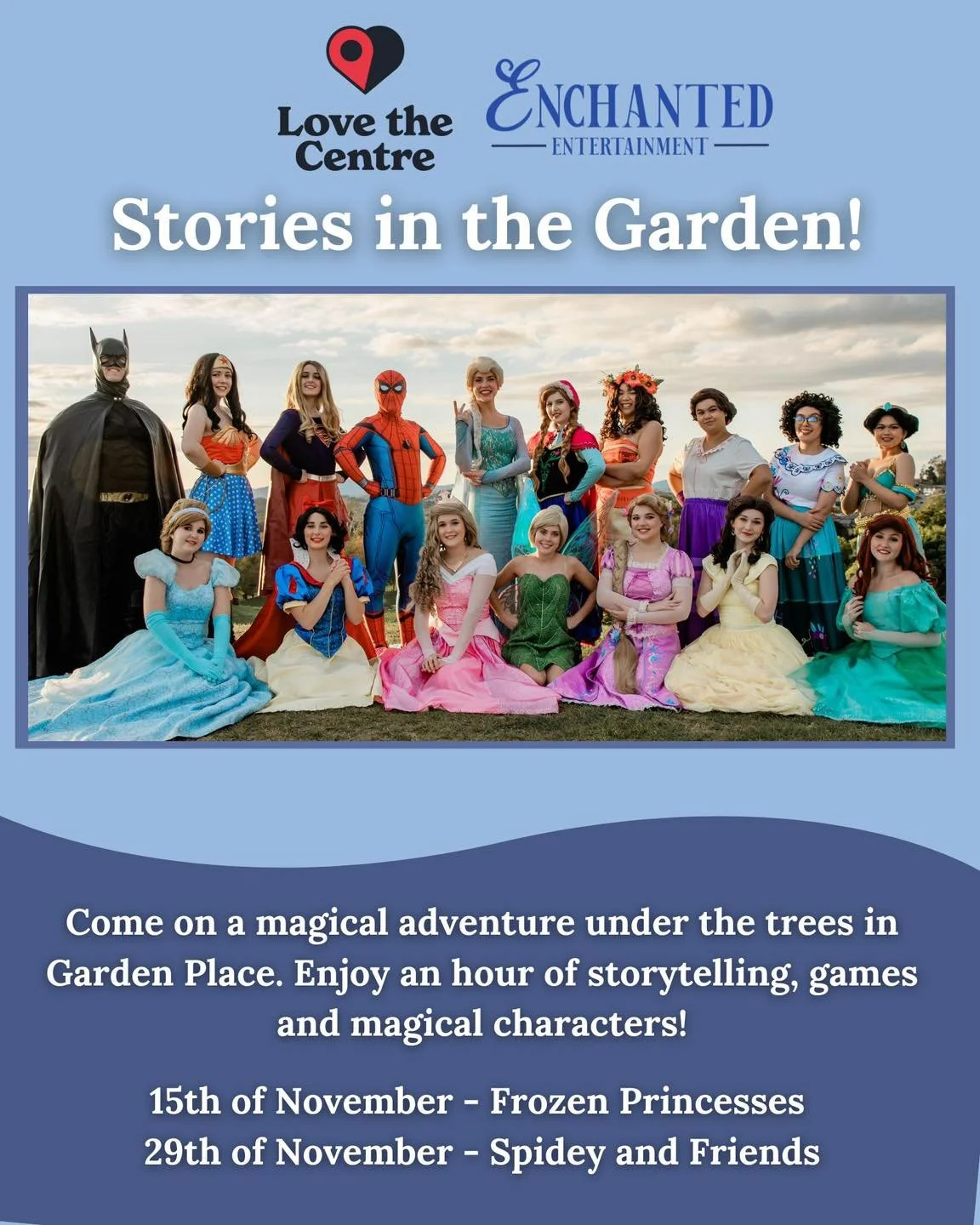 Stories in the Garden is on the horizon!! 😍

Looking for the best way to entertain your little ones? Look no further than this biweekly season of events, brought to you by @lovethecentre !!

This summer, meet a huge variety of fairytale friends for 