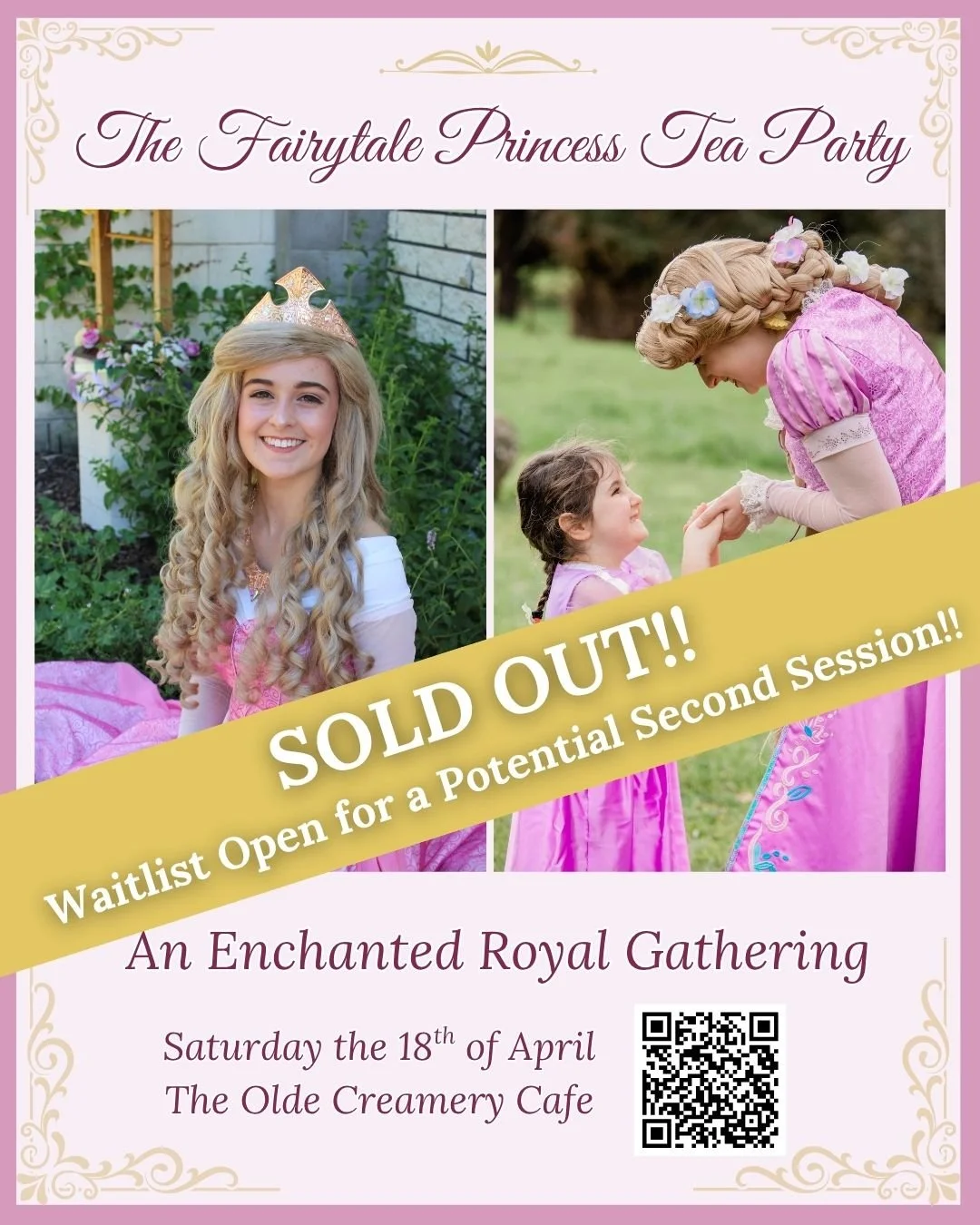 Our Fairytale Princess Tea Party is officially fully booked!!! 👑💖

We are so incredibly excited to welcome all of our little guests for this magical morning&hellip; but if you missed out, don&rsquo;t worry just yet ✨

If you would love to see a sec
