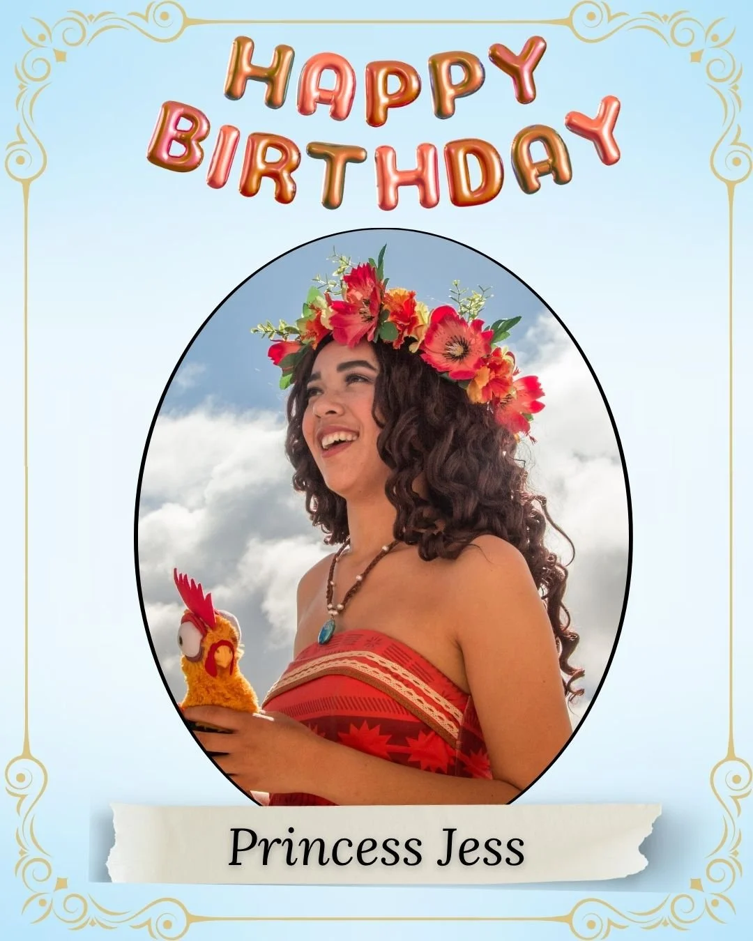 Happy birthday to our wonderful performer, Jess!! 💖

Jess is our longest serving team member, having just celebrated her 9th anniversary with us!

She is a real pillar of our company, and is the real life Moana!! We are so lucky that she shares her 