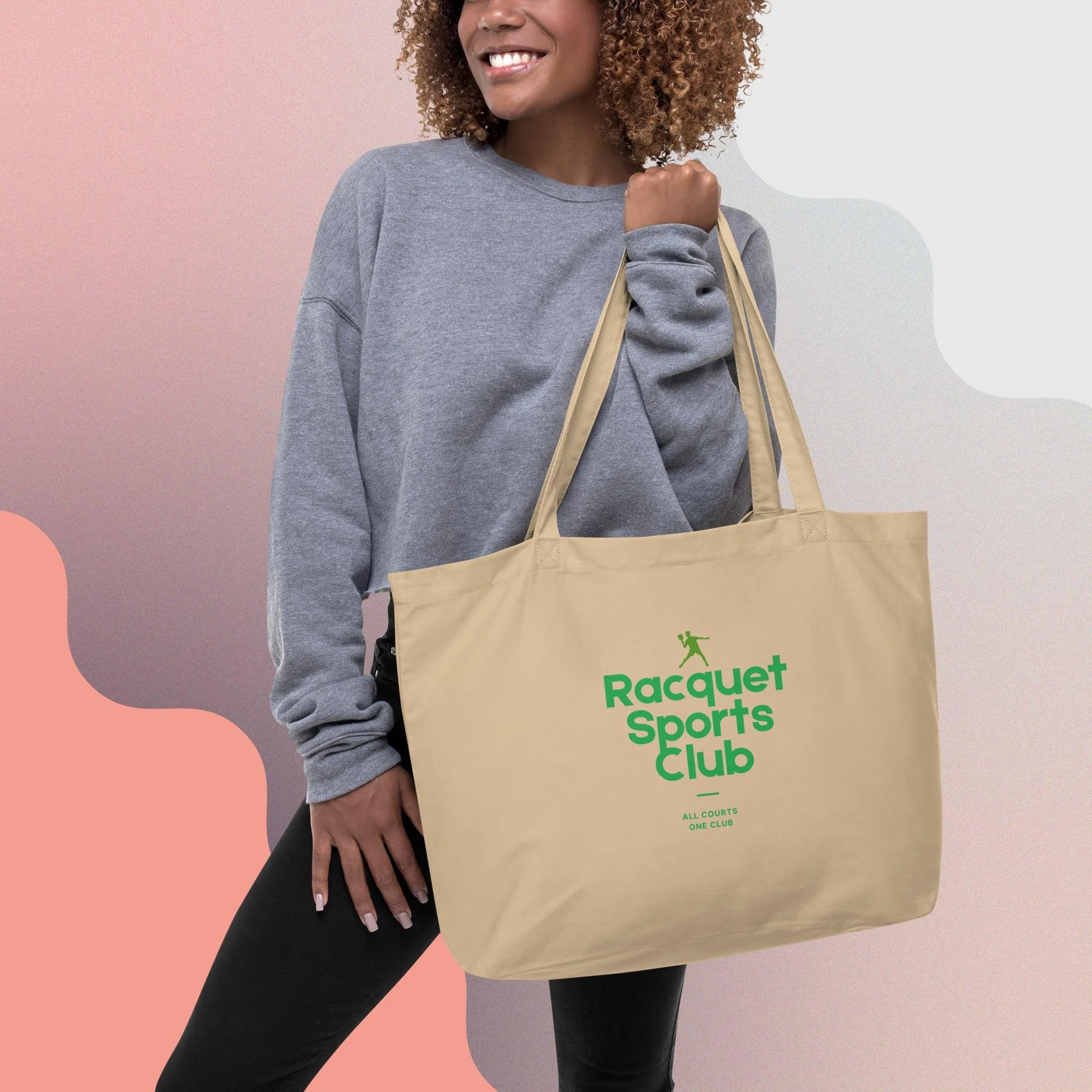 Large organic tote bag