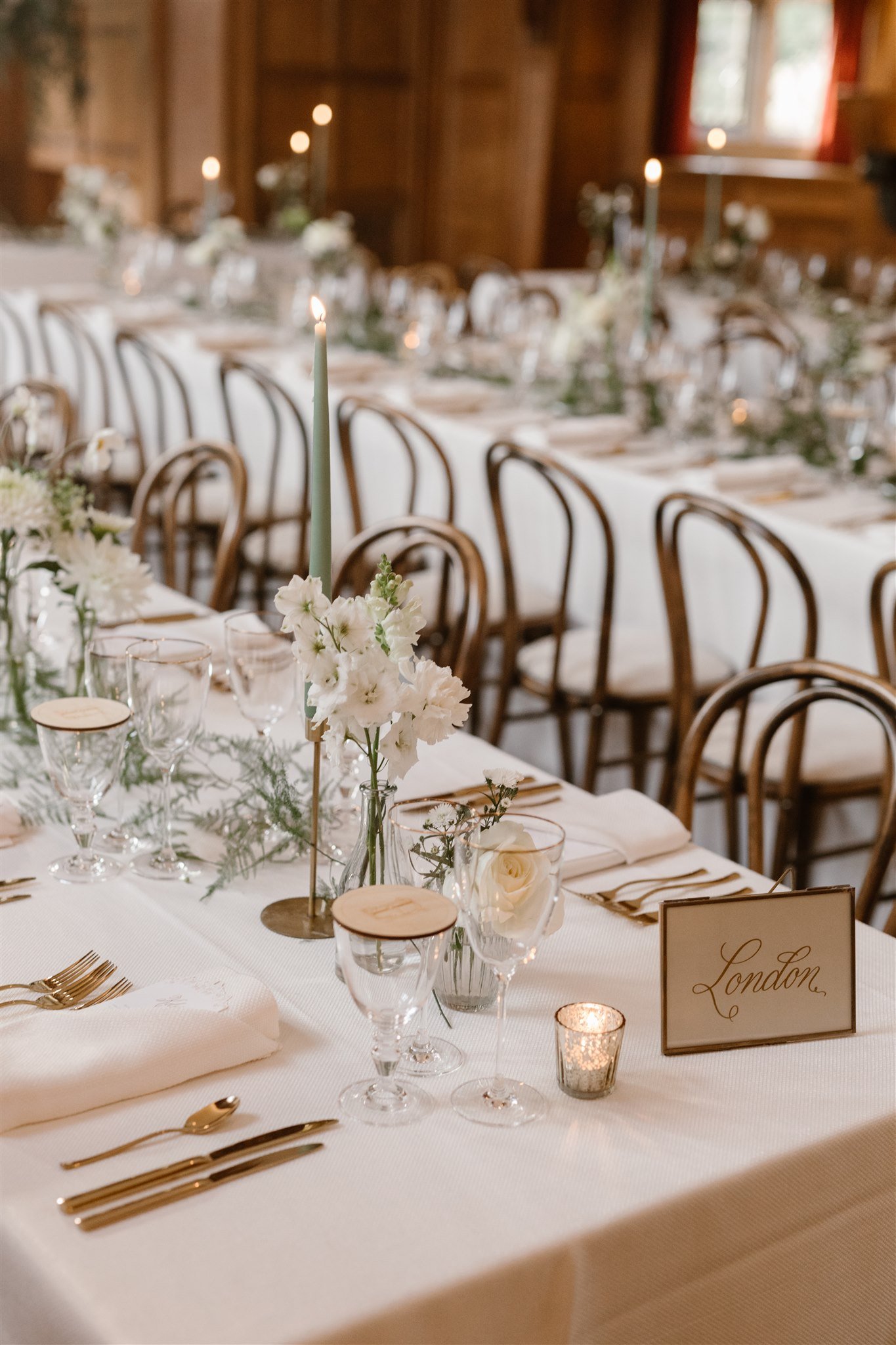 greenery and white wedding england