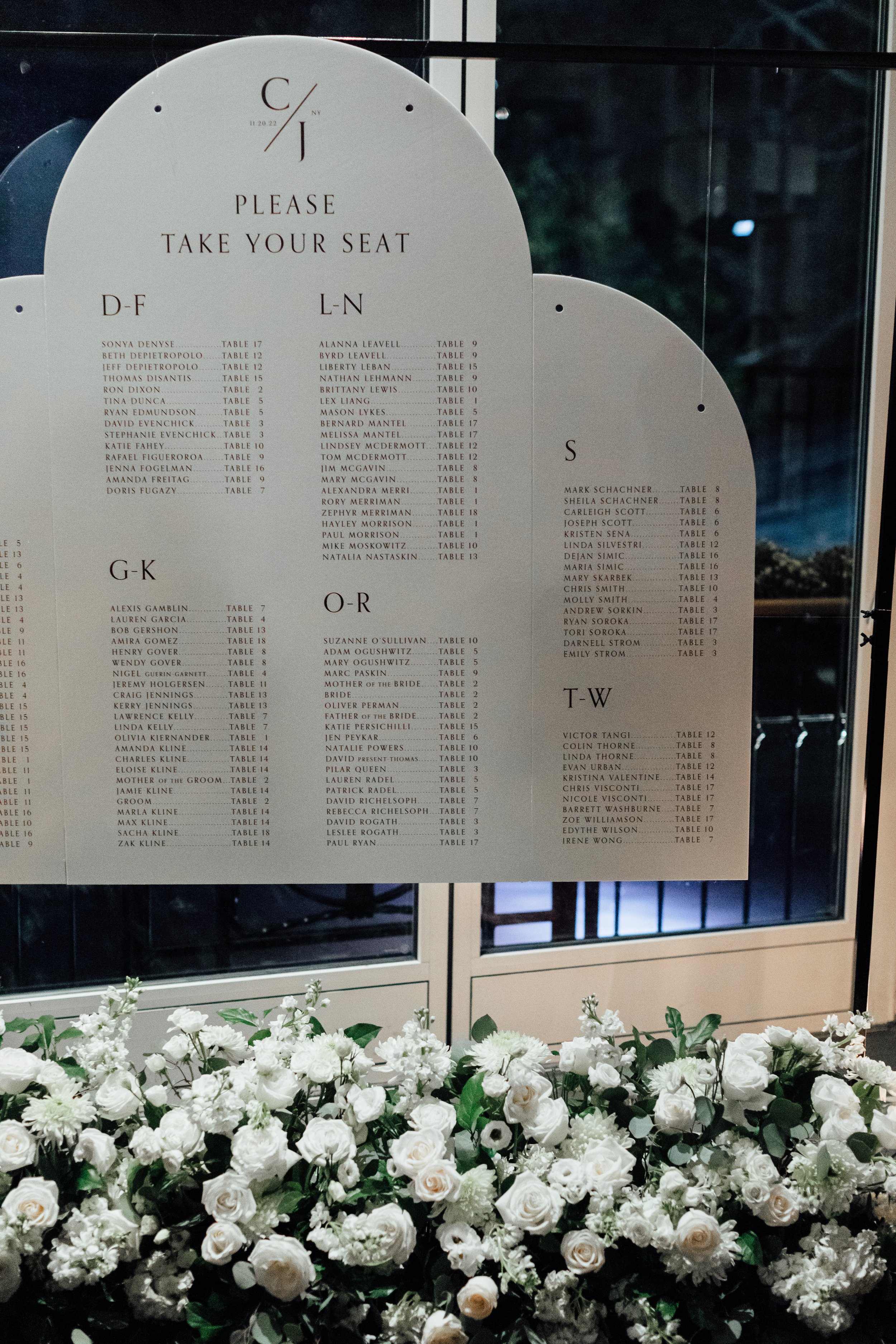 curved table plan wedding