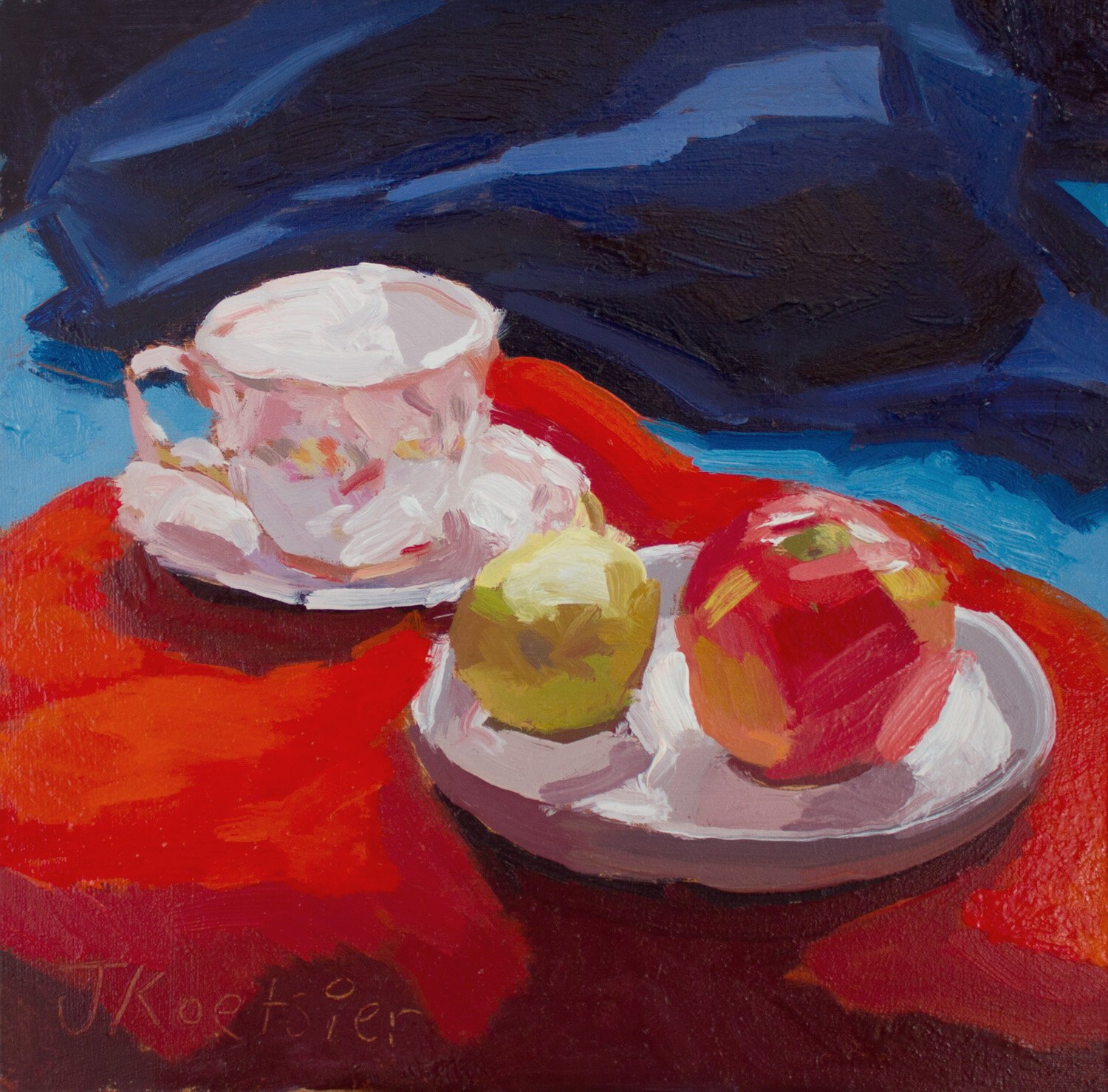 Garden Still Life with Tea Cup