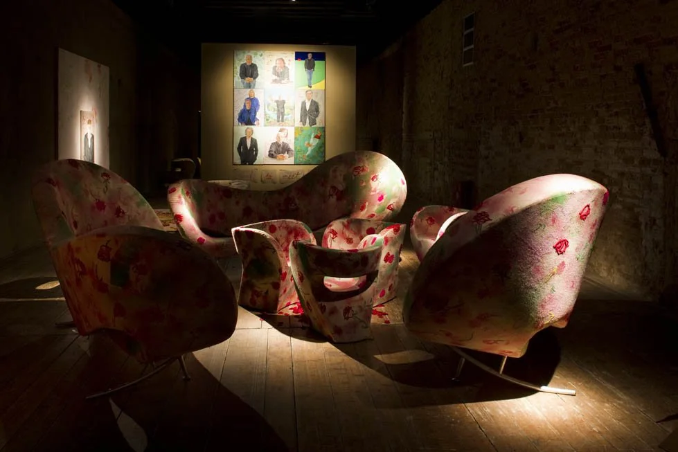 Wall of Portraits, Fortuny Museum, Venice 2011.jpg