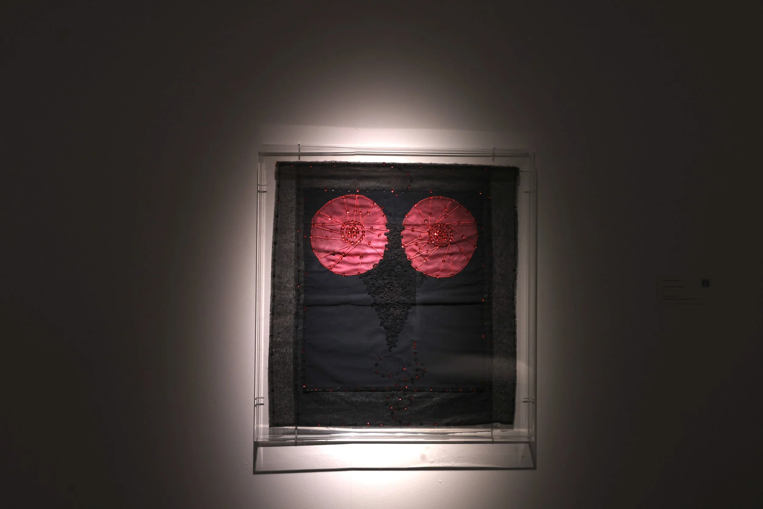 
Clemen Parrocchetti, La luna interrotta dal fulmine, 1985, embroidered tapestry
