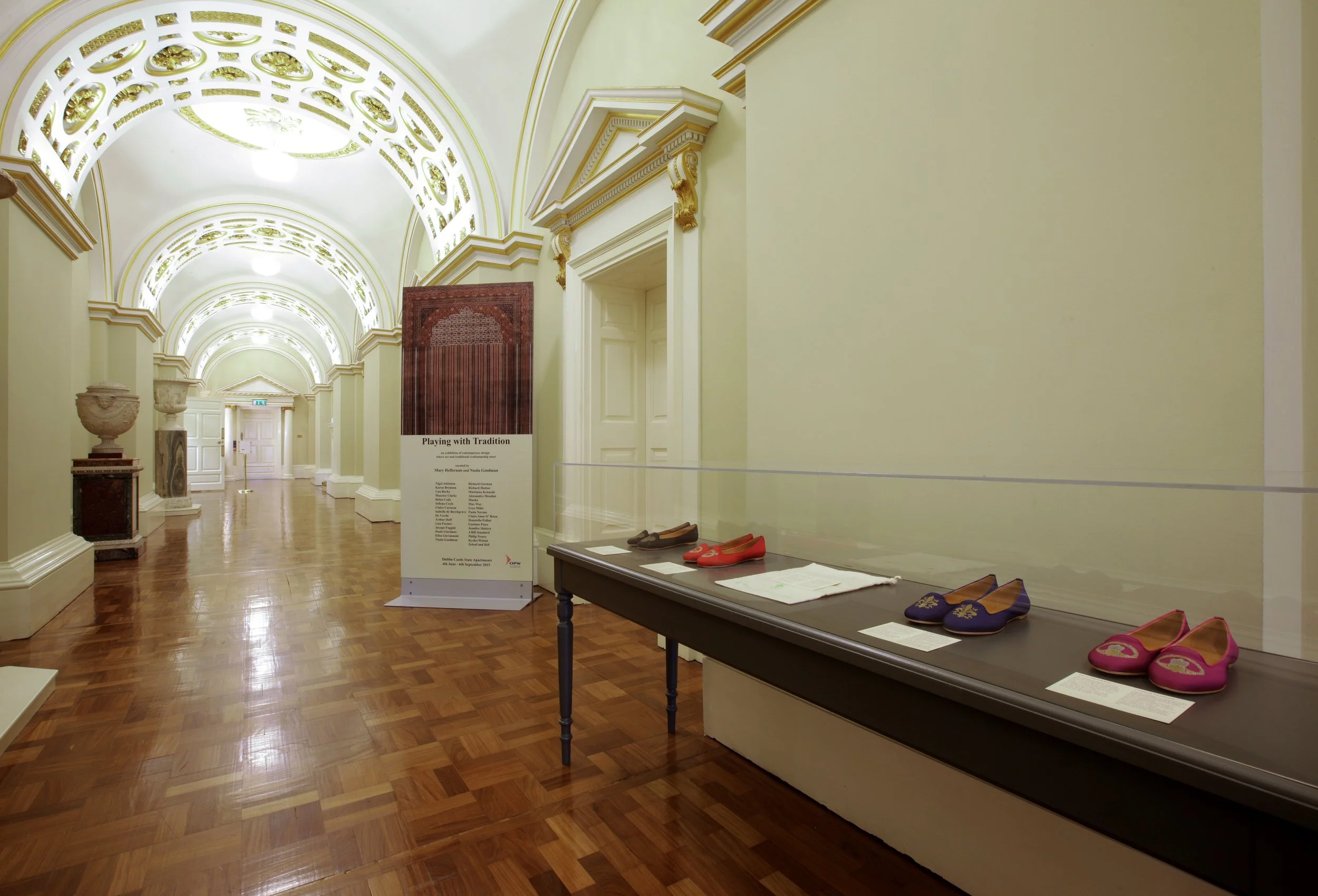 Playing with tradition corridor, The Merchant of Florence shoes, Maurice Clarke